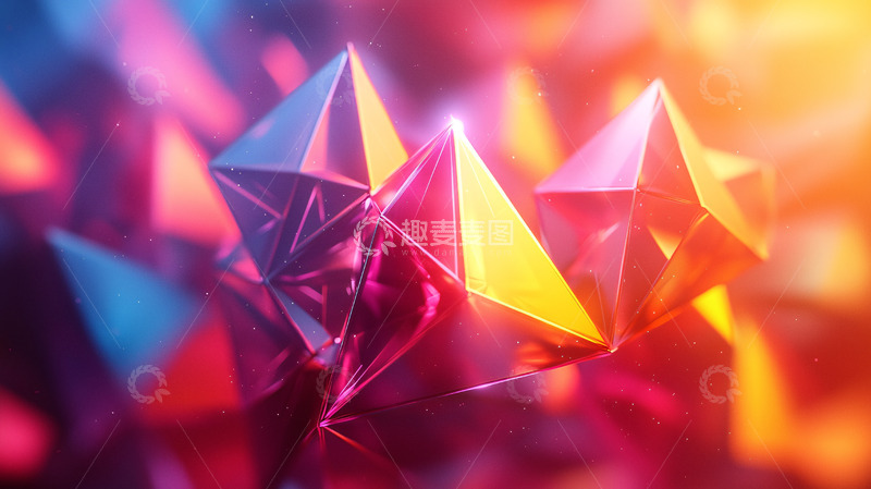 高清大图下载【趣麦麦图】抽象几何多面体