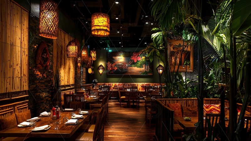 高清大图下载【趣麦麦图】热带主题餐厅室内设计