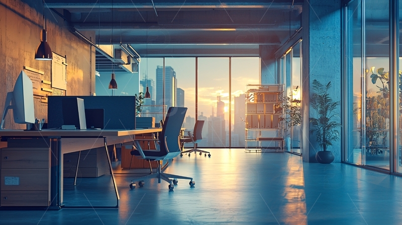 高清大图下载【趣麦麦图】现代化都市办公空间