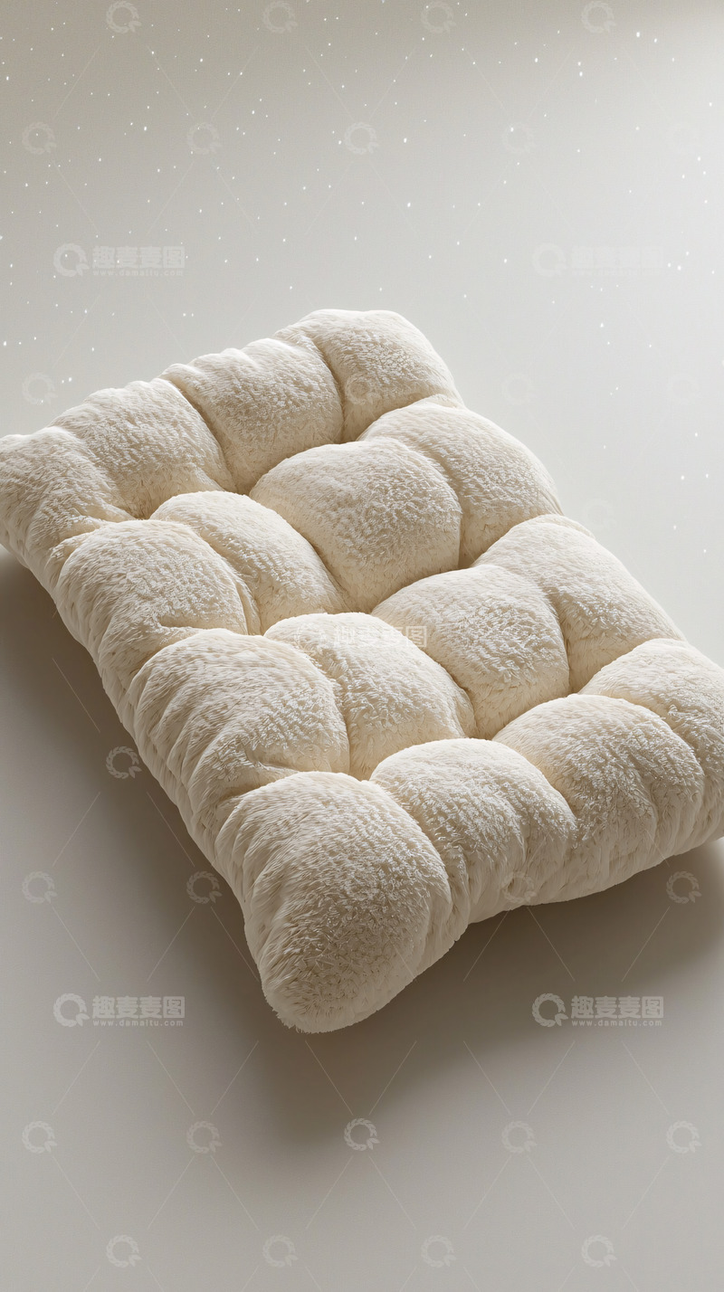 高清大图下载【趣麦麦图】-柔软蓬松毛绒坐垫