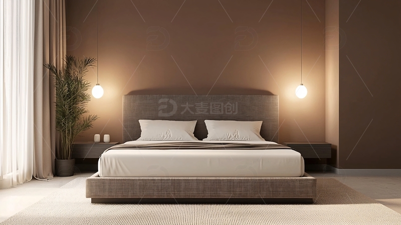 高清大图下载【趣麦麦图】现代简约卧室3