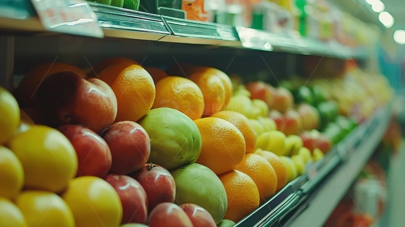 高清大图下载【趣麦麦图】超市水果货架