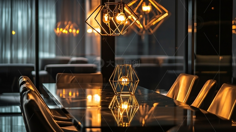 高清大图下载【趣麦麦图】现代简约风格餐厅吊灯