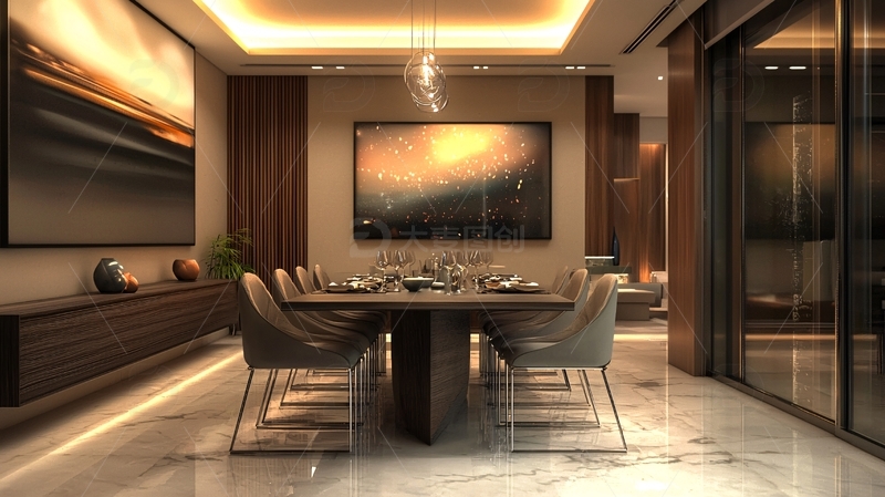 高清大图下载【趣麦麦图】现代简约风格餐厅
