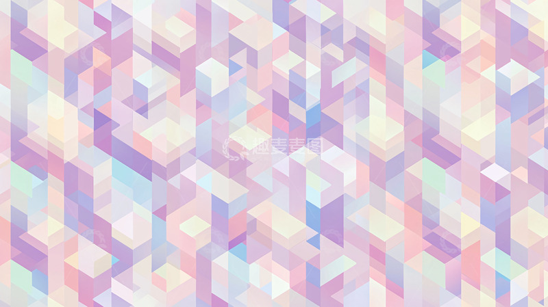 高清大图下载【趣麦麦图】柔和色系几何图案背景