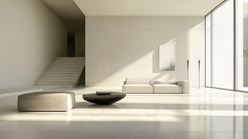 高清大图下载【趣麦麦图】极简主义现代风格客厅