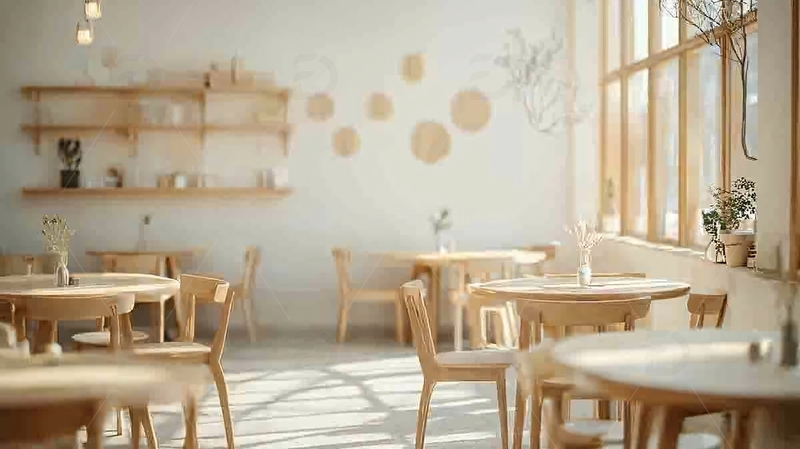 高清大图下载【趣麦麦图】简约温馨咖啡馆室内