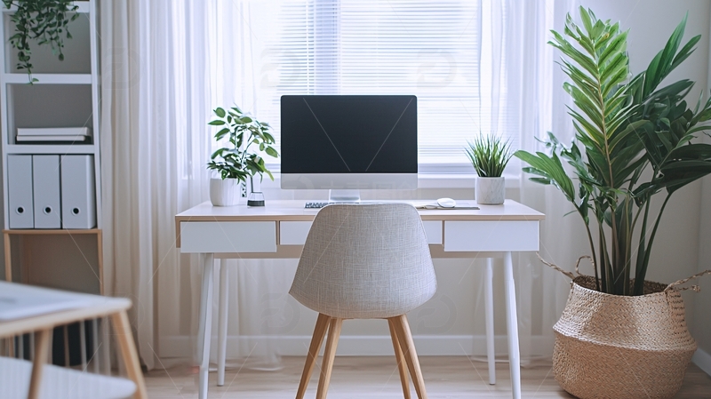 高清大图下载【趣麦麦图】明亮舒适的居家办公桌