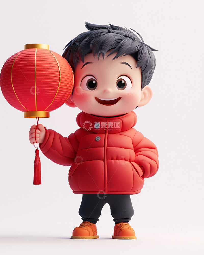 高清大图下载【趣麦麦图】可爱卡通男孩