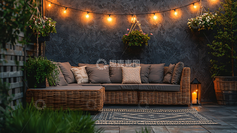 高清大图下载【趣麦麦图】温馨的户外休息区