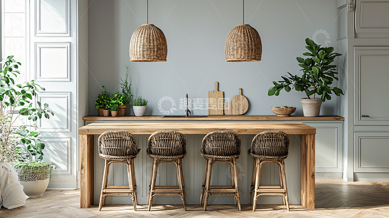 高清大图下载【趣麦麦图】现代简约厨房岛台