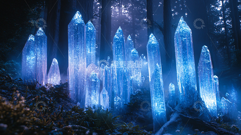 高清大图下载【趣麦麦图】森林水晶