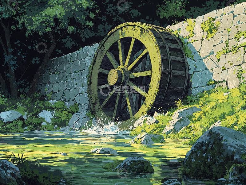 高清大图下载【趣麦麦图】水车