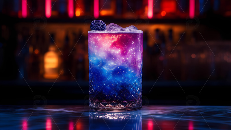 高清大图下载【趣麦麦图】饮品系列梦幻星空鸡尾酒摄影图