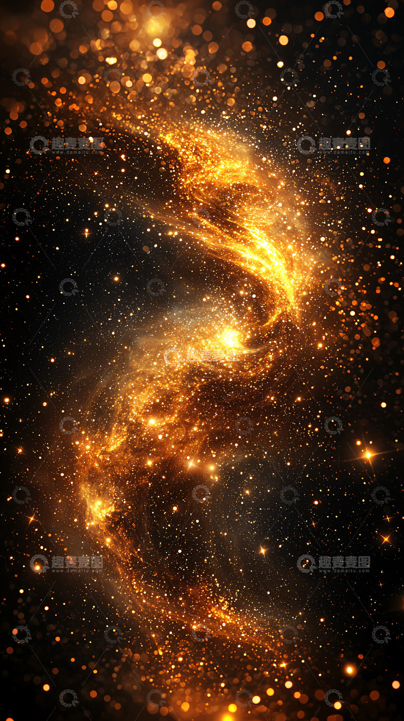 高清大图下载【趣麦麦图】金色宇宙星云