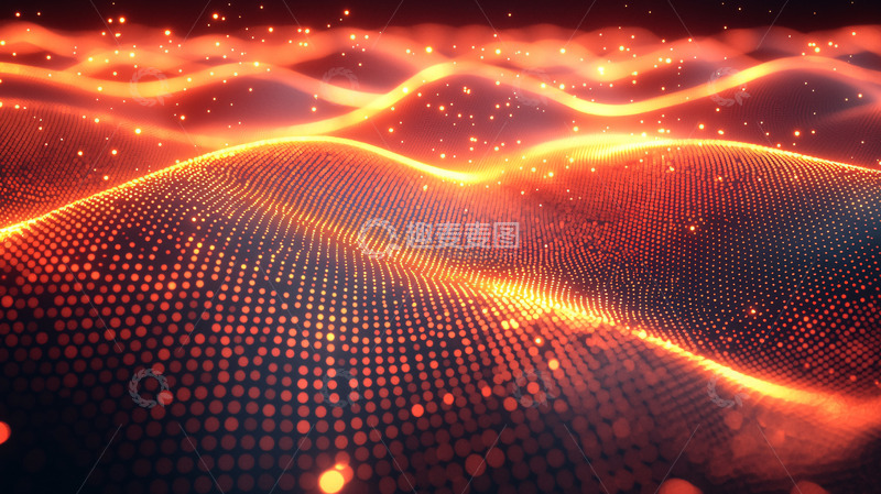 高清大图下载【趣麦麦图】火焰粒子波浪