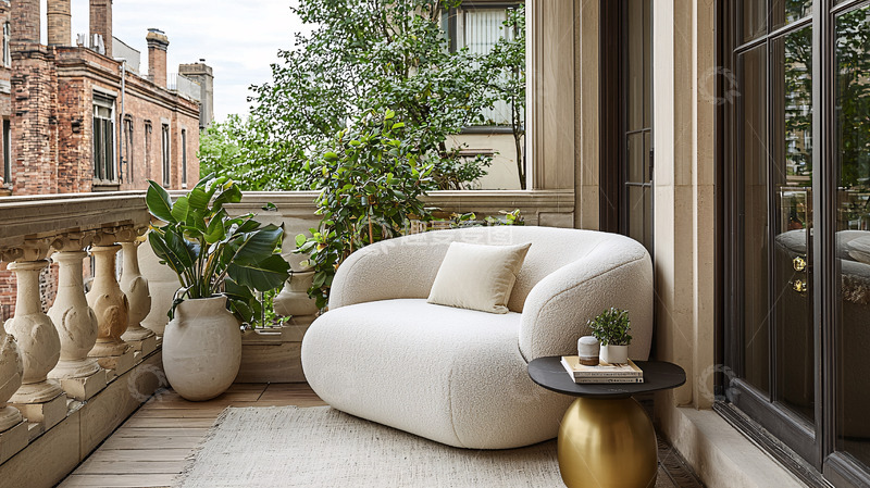 高清大图下载【趣麦麦图】-阳台休闲沙发