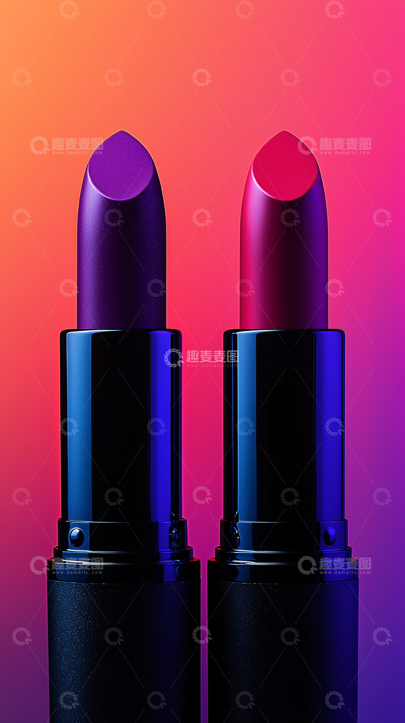 高清大图下载【趣麦麦图】紫色口红