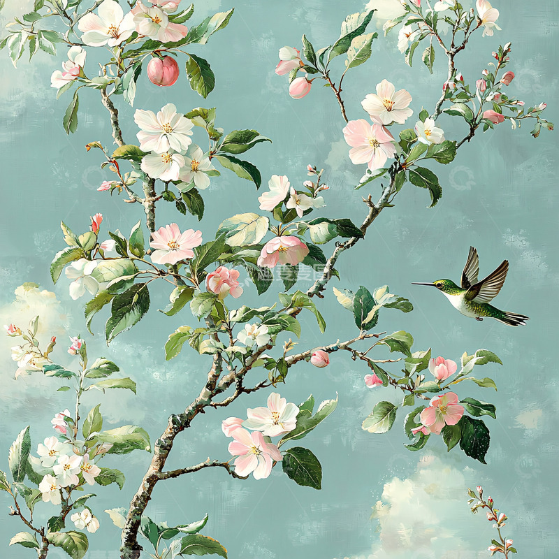 高清大图下载【趣麦麦图】清新淡雅花鸟图