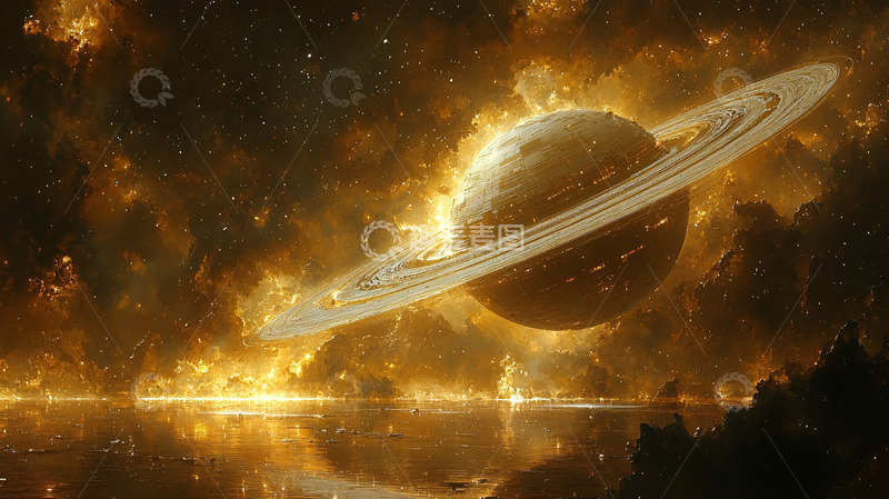 高清大图下载【趣麦麦图】燃烧的星球