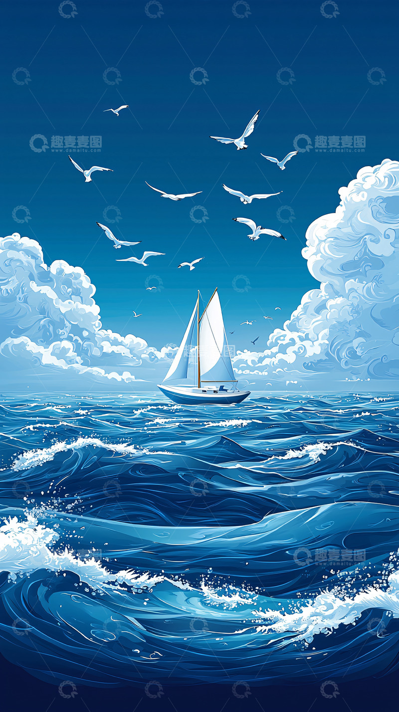高清大图下载【趣麦麦图】航海