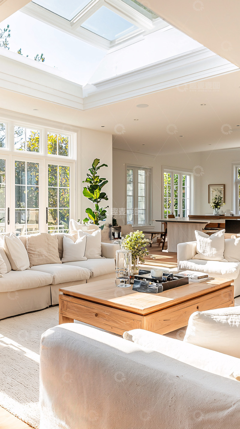 高清大图下载【趣麦麦图】明亮舒适的现代简约客厅