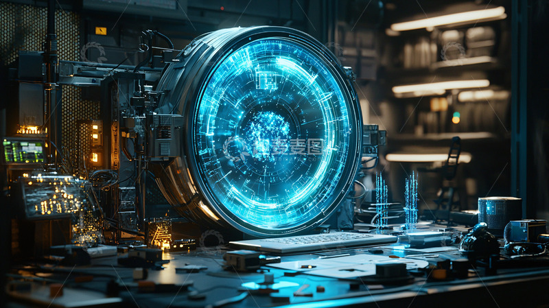 高清大图下载【趣麦麦图】科技感蓝色能量球