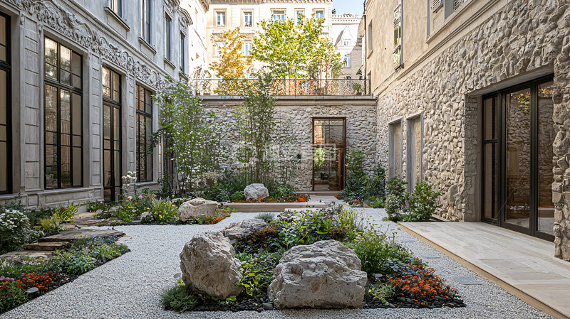 高清大图下载【趣麦麦图】巴黎庭院