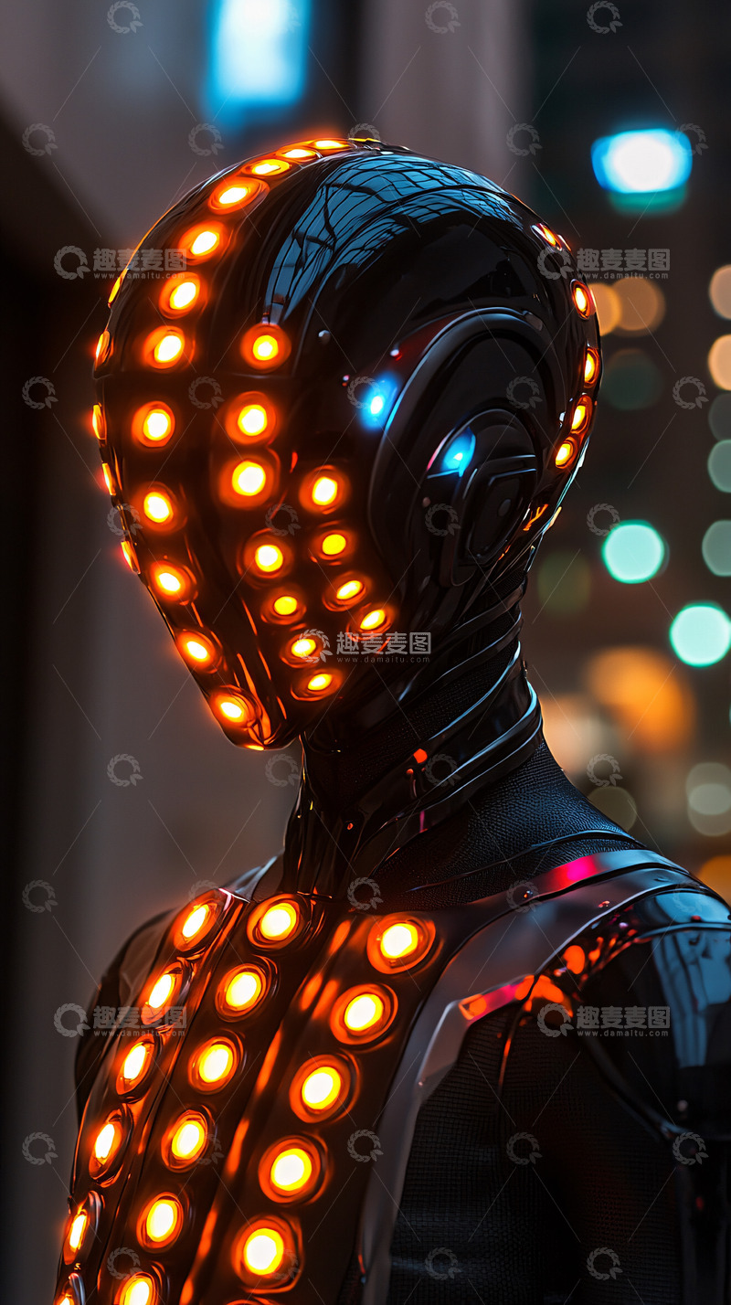 高清大图下载【趣麦麦图】未来感机器人