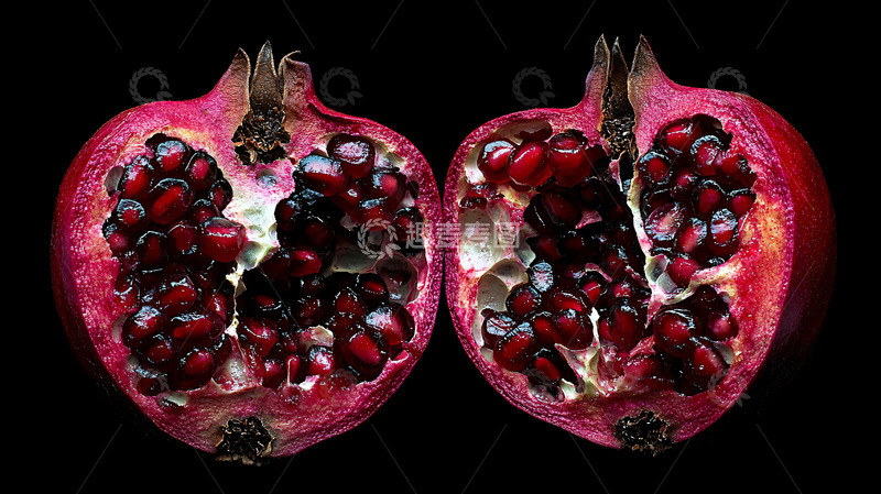 高清大图下载【趣麦麦图】石榴切开特写