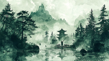 水墨画山水画