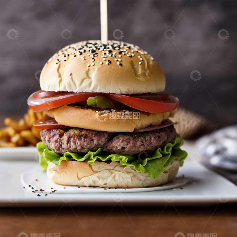 高清大图下载【趣麦麦图】巨无霸汉堡包18