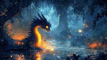 黑暗森林中的火焰巨龙