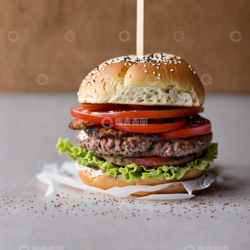 高清大图下载【趣麦麦图】巨无霸汉堡包23