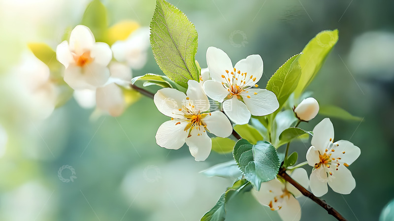 高清大图下载【趣麦麦图】春天盛开的李花1