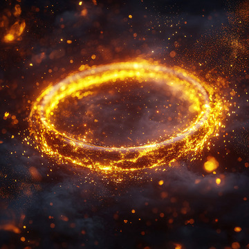 燃烧的火焰圆环