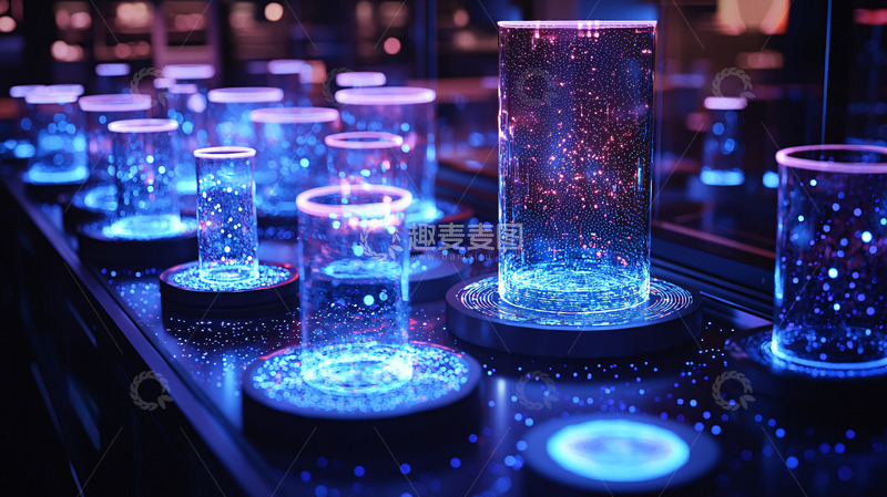 高清大图下载【趣麦麦图】光影玻璃柱