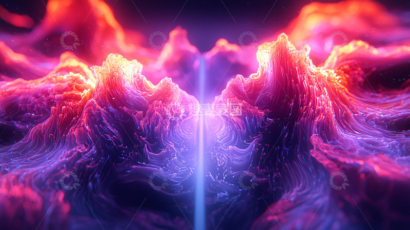 高清大图下载【趣麦麦图】抽象火焰山脉