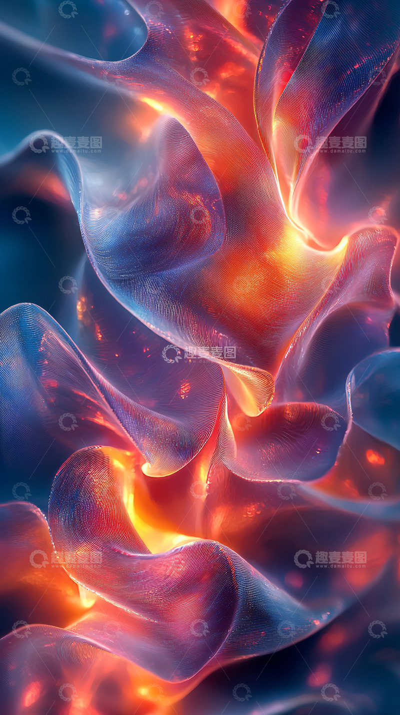 高清大图下载【趣麦麦图】流体火焰抽象艺术
