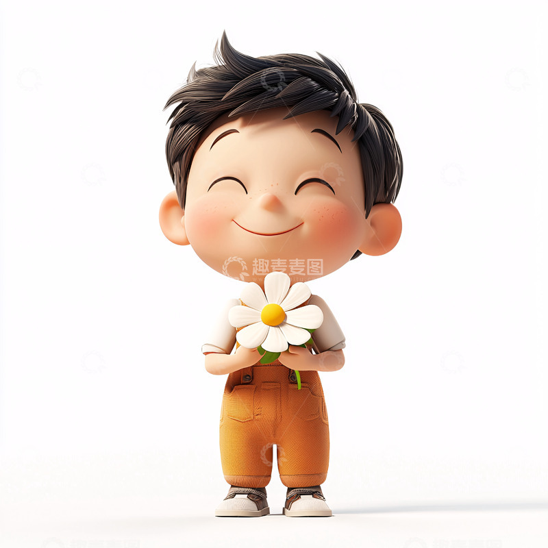 高清大图下载【趣麦麦图】可爱卡通男孩