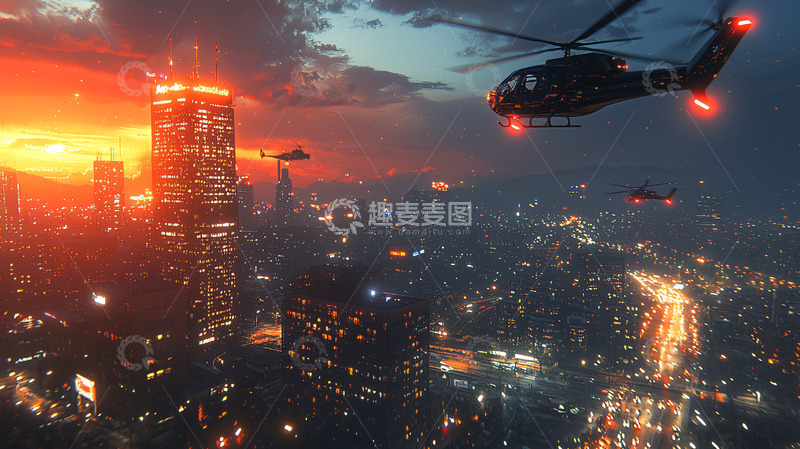 高清大图下载【趣麦麦图】未来城市夜景3
