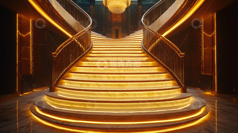 高清大图下载【趣麦麦图】奢华旋转楼梯