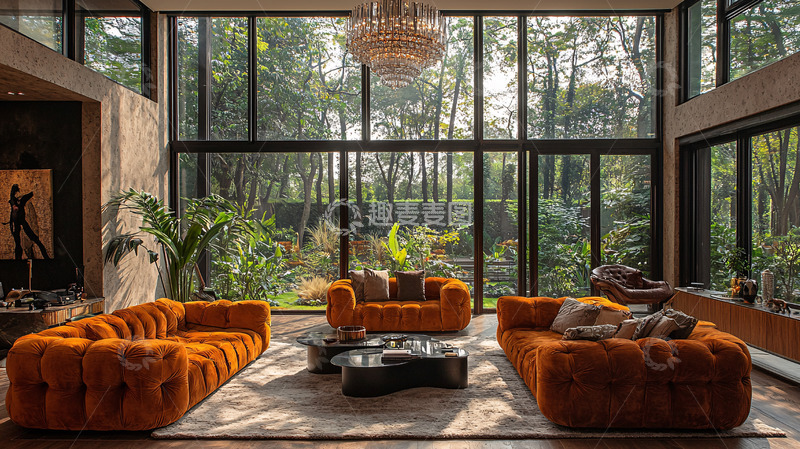 高清大图下载【趣麦麦图】豪华别墅客厅景观