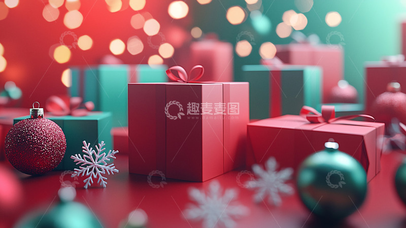 高清大图下载【趣麦麦图】红色礼品盒