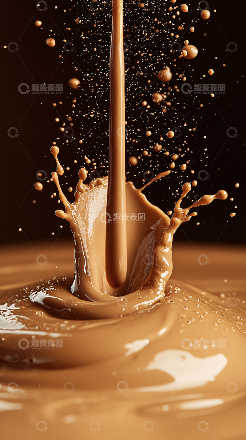 高清大图下载【趣麦麦图】棕色液体飞溅瞬间