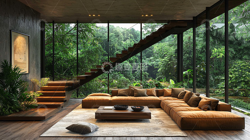 高清大图下载【趣麦麦图】现代简约森林系住宅