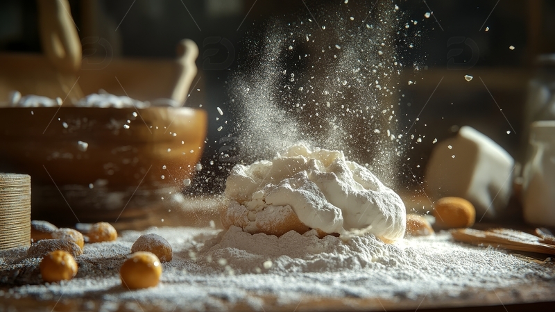 高清大图下载【趣麦麦图】高清美食主食面粉特写2