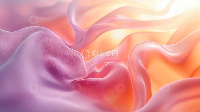 高清大图下载【趣麦麦图】粉色丝绸布料质感背景