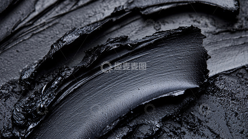 高清大图下载【趣麦麦图】黑色膏体质感