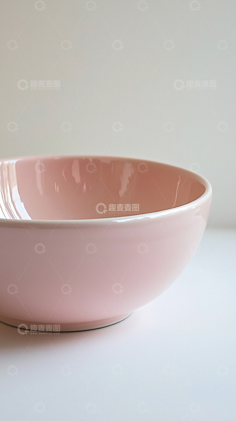 高清大图下载【趣麦麦图】粉色陶瓷大碗